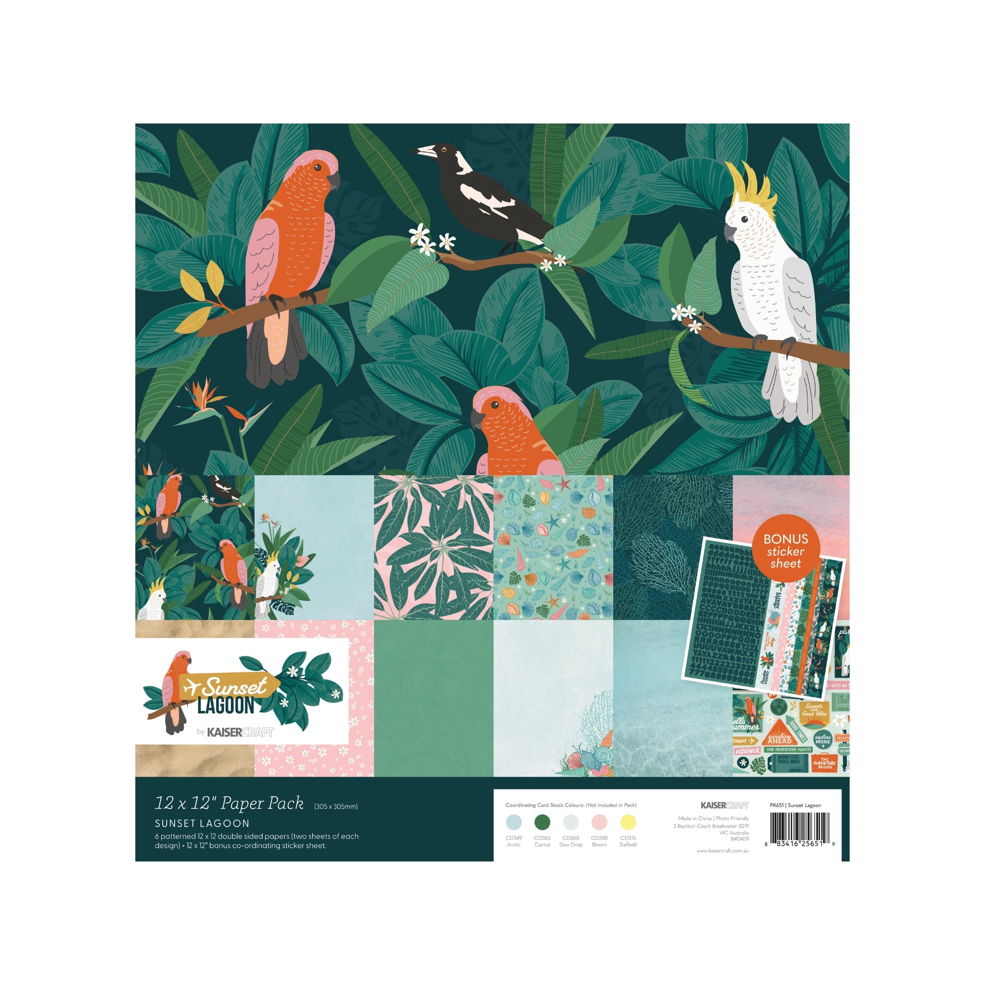 Sunset Lagoon Paper Pack Bonus